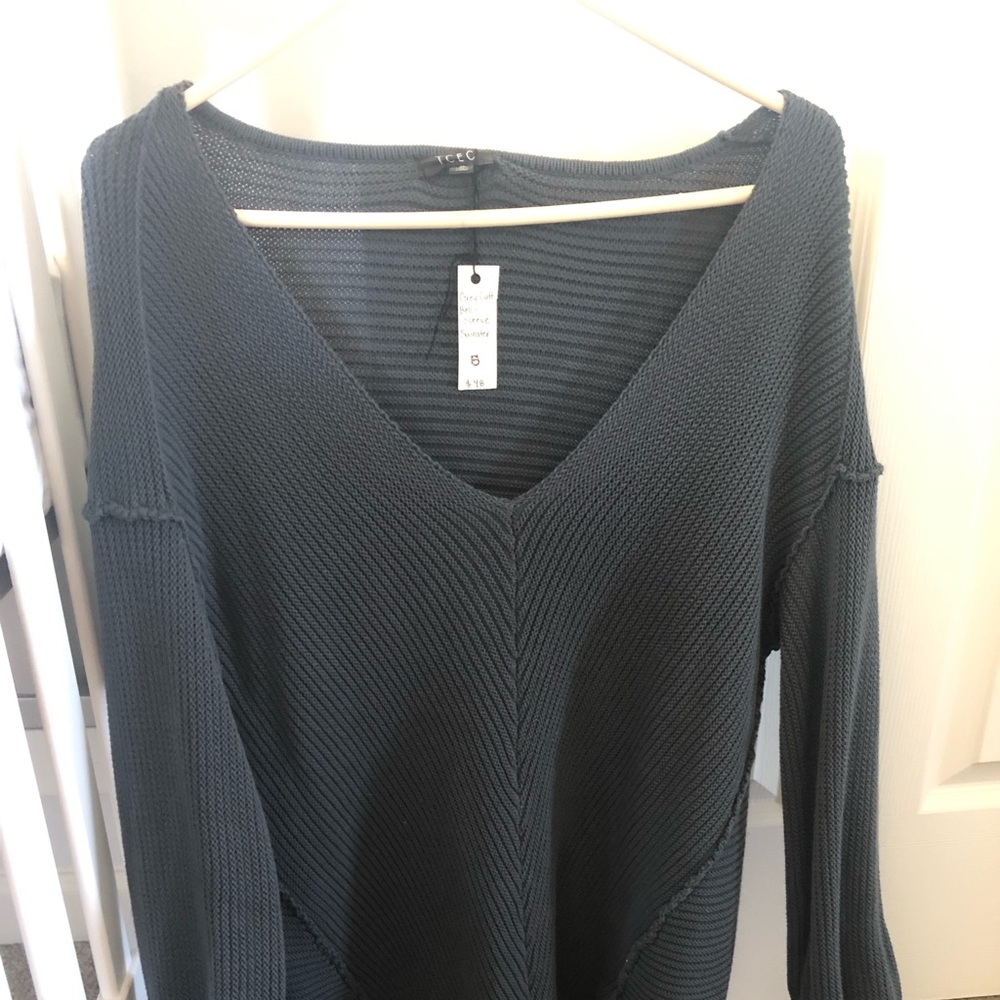 Navy Off shoulder sweater Size S